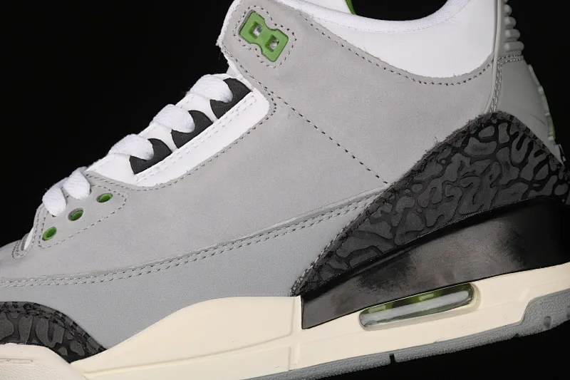 All categories Air Jordan Jordan series basketball shoes Air Jordan 3 #ZG version Air Jordan 3 Retro "Chlorophyll" AJ3 Joe 3 Chlorophyll Gray Green Manuscript 136064-006